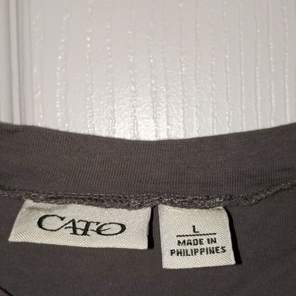 Cato gray shirt Sz L - Picture 3 of 5